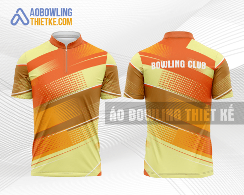 Mẫu áo bowling Học viện Nông nghiệp Việt Nam màu cam thiết kế BL86