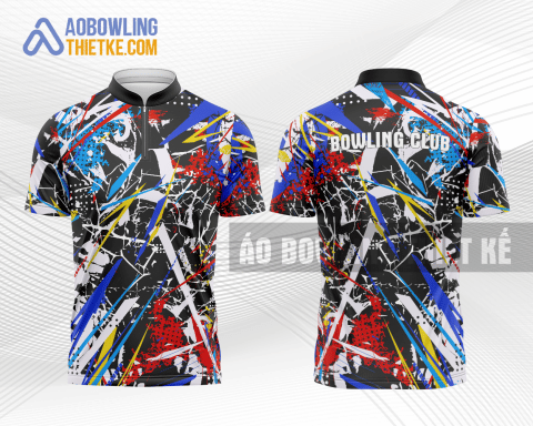 Mẫu áo chơi bowling Quảng Ninh màu đen thiết kế BL50