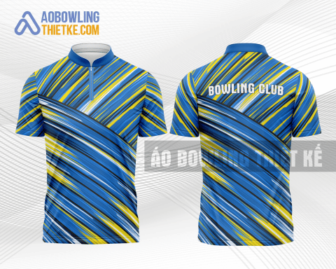 Mẫu áo đấu bowling Hà Nội màu xanh nước biển thiết kế BL25