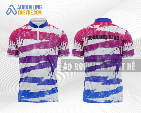 Mẫu áo đấu bowling Trường Quốc tế màu hồng thiết kế BL67