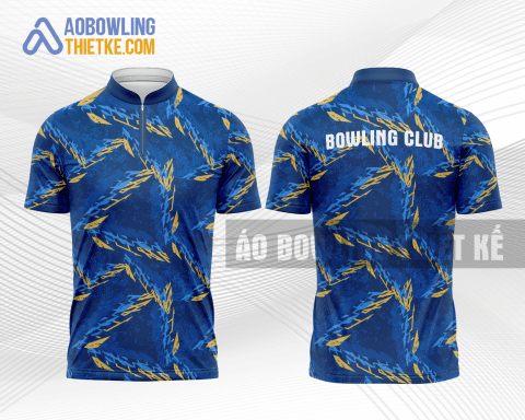 Mẫu áo polo bowling Hòa Bình màu xanh tím than thiết kế BL30