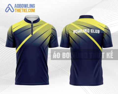 Mẫu đồng phục bowling Học viện Phụ nữ Việt Nam màu xanh tím than thiết kế BL87