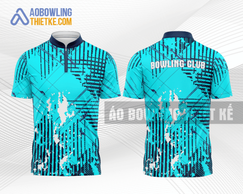 Mẫu in áo bowling Trường Đại học Công đoàn màu xanh da trời thiết kế BL96