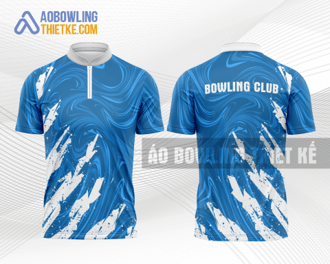 Mẫu in áo bowling Trường Đại học Y Dược màu xanh da trời thiết kế BL75