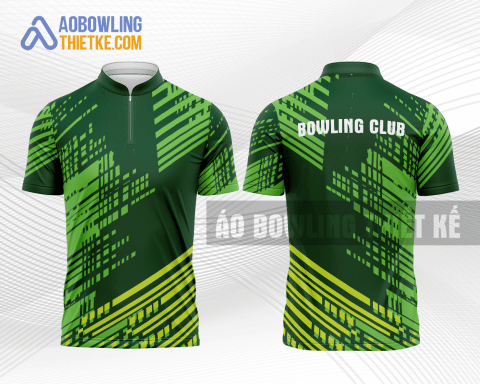 Mẫu may đồng phục bowling Học viện Công nghệ Bưu chính Viễn thông xanh lá thiết kế BL80